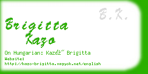 brigitta kazo business card